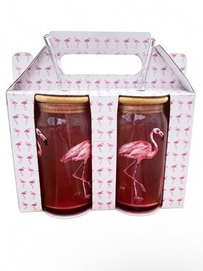 Prima Design Flamingo Drinking Glass Set - 16.9 Oz
